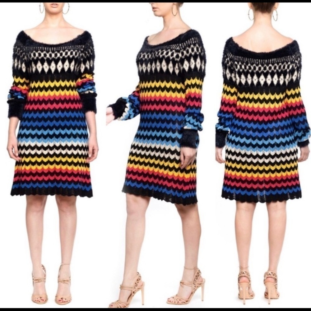 FARM RIO CHEVRON ANTHROPOLOGIE DRESS